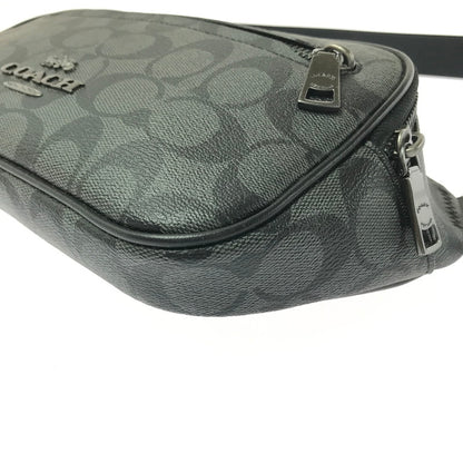 【中古品】【メンズ】 COACH コーチ SIGNATURE ELIAS BELT BAG シグネチャー エリアス ベルトバッグ CJ506 カバン ボディバッグ 180-260806-su-09-tagh カラー：ブラック 万代Net店