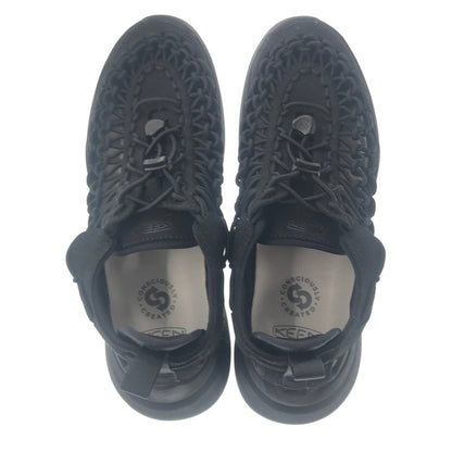 【中古品】【メンズ】 KEEN キーン UNEEK WK BLACK 1030271 ユニーク ダブル ケー スニーカー 靴 164-260805-rt-25-tagh サイズ：26cm US8 カラー：ブラック 万代Net店