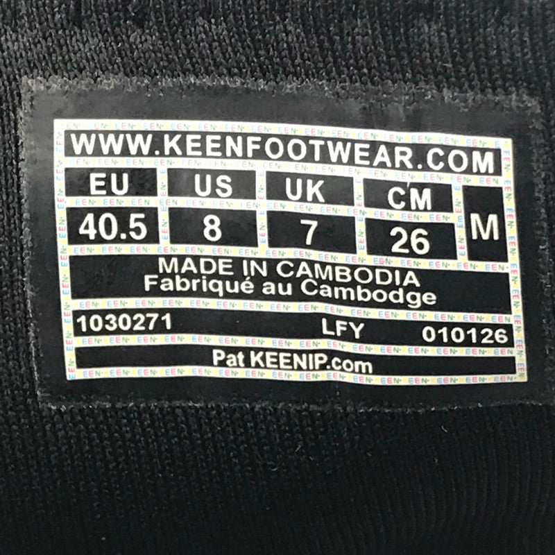 【中古品】【メンズ】 KEEN キーン UNEEK WK BLACK 1030271 ユニーク ダブル ケー スニーカー 靴 164-260805-rt-25-tagh サイズ：26cm US8 カラー：ブラック 万代Net店