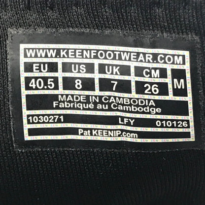 【中古品】【メンズ】 KEEN キーン UNEEK WK BLACK 1030271 ユニーク ダブル ケー スニーカー 靴 164-260805-rt-25-tagh サイズ：26cm US8 カラー：ブラック 万代Net店