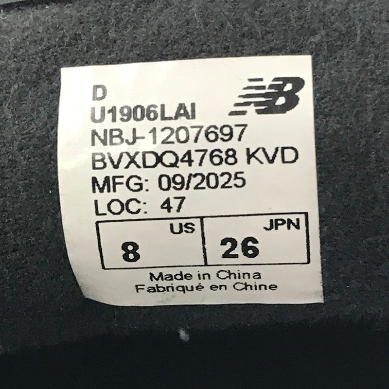 【中古品】【メンズ】 NEW BALANCE ニューバランス BLACK BLACKTOP PHANTOM U1906LAI 1906L ブラック ブラックトップ ファントム スニーカー 靴 162-260805-rt-23-tagh サイズ：26cm US8 カラー：ブラック 万代Net店