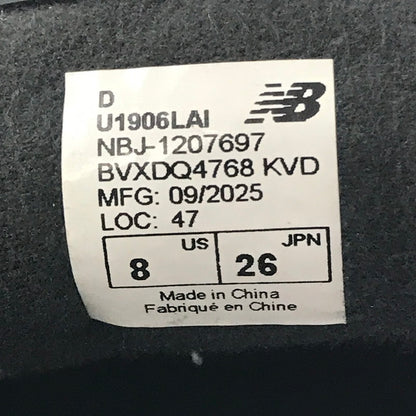【中古品】【メンズ】 NEW BALANCE ニューバランス BLACK BLACKTOP PHANTOM U1906LAI 1906L ブラック ブラックトップ ファントム スニーカー 靴 162-260805-rt-23-tagh サイズ：26cm US8 カラー：ブラック 万代Net店