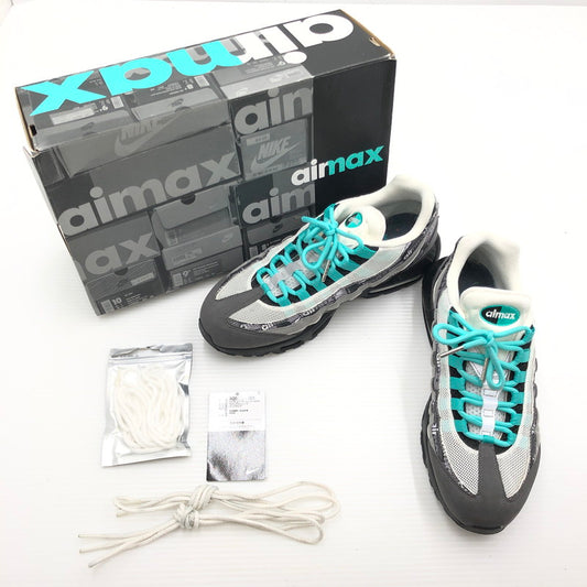 【中古品】【メンズ】 NIKE ナイキ × ATMOS アトモス AIR MAX 95 WE LOVE NIKE エア マックス 95 スニーカー 靴 160-260806-rt-14-tagh サイズ：27.5cm US9.5 カラー：BLACK/CLEAR JADE-MEDIUM ASH 万代Net店