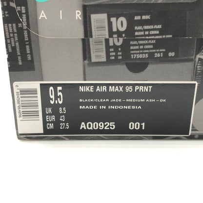 【中古品】【メンズ】 NIKE ナイキ × ATMOS アトモス AIR MAX 95 WE LOVE NIKE エア マックス 95 スニーカー 靴 160-260806-rt-14-tagh サイズ：27.5cm US9.5 カラー：BLACK/CLEAR JADE-MEDIUM ASH 万代Net店