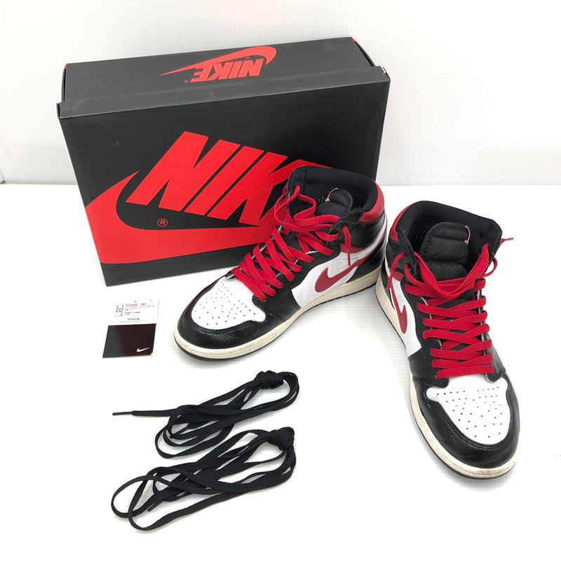 【中古品】【メンズ】 NIKE ナイキ AIR JORDAN 1 RETRO HIGH BLACK WHITE SAIL GYM RED 555088-061 エア ジョーダン 1 レトロ ハイ スニーカー 靴 160-260806-rt-18-tagh サイズ：28cm US10 カラー：BLACK/GYM RED-WHITE-SAIL 万代Net店