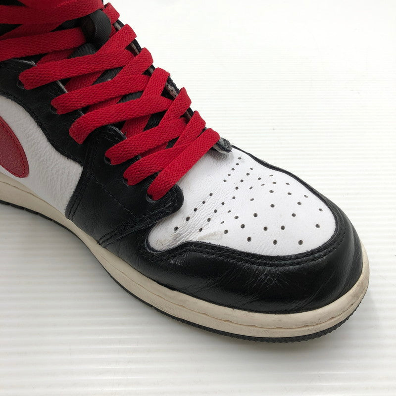 【中古品】【メンズ】 NIKE ナイキ AIR JORDAN 1 RETRO HIGH BLACK WHITE SAIL GYM RED 555088-061 エア ジョーダン 1 レトロ ハイ スニーカー 靴 160-260806-rt-18-tagh サイズ：28cm US10 カラー：BLACK/GYM RED-WHITE-SAIL 万代Net店