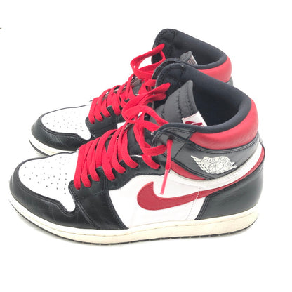 【中古品】【メンズ】 NIKE ナイキ AIR JORDAN 1 RETRO HIGH BLACK WHITE SAIL GYM RED 555088-061 エア ジョーダン 1 レトロ ハイ スニーカー 靴 160-260806-rt-18-tagh サイズ：28cm US10 カラー：BLACK/GYM RED-WHITE-SAIL 万代Net店