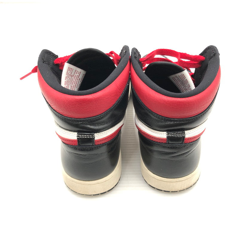 【中古品】【メンズ】 NIKE ナイキ AIR JORDAN 1 RETRO HIGH BLACK WHITE SAIL GYM RED 555088-061 エア ジョーダン 1 レトロ ハイ スニーカー 靴 160-260806-rt-18-tagh サイズ：28cm US10 カラー：BLACK/GYM RED-WHITE-SAIL 万代Net店
