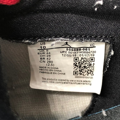 【中古品】【メンズ】 NIKE ナイキ AIR JORDAN 1 RETRO HIGH BLACK WHITE SAIL GYM RED 555088-061 エア ジョーダン 1 レトロ ハイ スニーカー 靴 160-260806-rt-18-tagh サイズ：28cm US10 カラー：BLACK/GYM RED-WHITE-SAIL 万代Net店