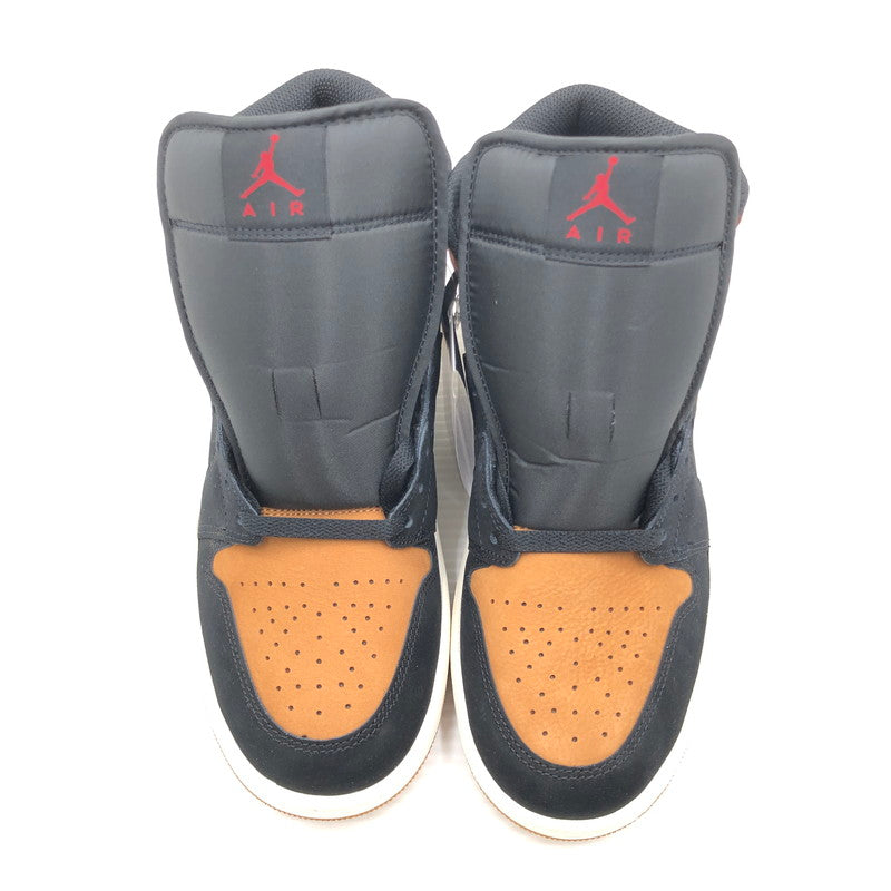 【中古美品】【メンズ】 NIKE ナイキ AIR JORDAN 1 MID SE BLACK VARSITY RED SAIL FLAX HV4091-002 エア ジョーダン ワン スニーカー 靴 160-260806-rt-15-tagh サイズ：27.5cm US9.5 カラー：BROWN/BLACK 万代Net店