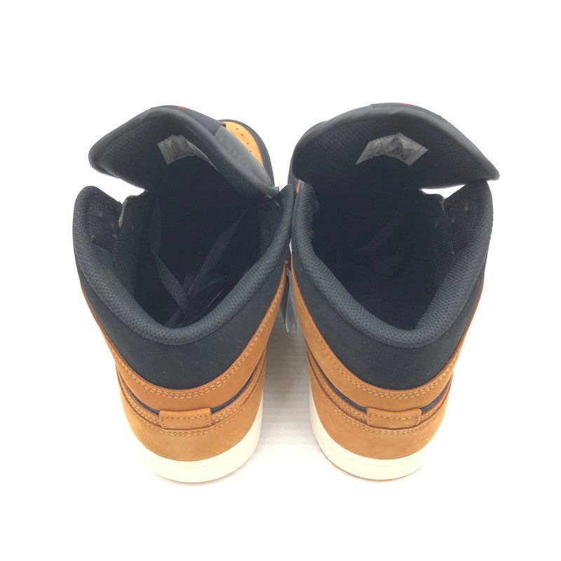 【中古美品】【メンズ】 NIKE ナイキ AIR JORDAN 1 MID SE BLACK VARSITY RED SAIL FLAX HV4091-002 エア ジョーダン ワン スニーカー 靴 160-260806-rt-15-tagh サイズ：27.5cm US9.5 カラー：BROWN/BLACK 万代Net店