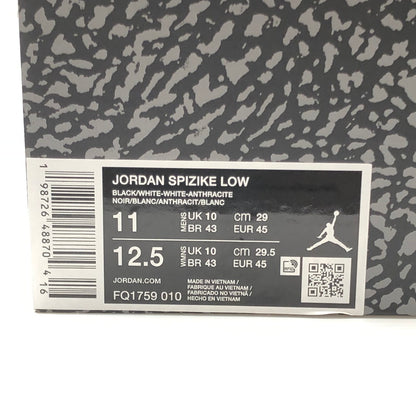 【中古美品】【メンズ】 NIKE ナイキ JORDAN SPIZIKE LOW OREO FQ1759-010 ジョーダン スパイジーク ロー スニーカー 靴 160-260806-rt-13-tagh サイズ：29cm US11 カラー：ブラック 万代Net店