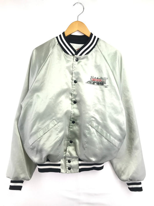 【現状渡し品】【メンズ】 KING LOUIE PRO FIT キング ルイ プロ フィット 80's NYLON STADIUM JACKET 80年代 ナイロン スタジアム ジャケット USA製 ヴィンテージ 146-260917-rt-46-tagh サイズ：L カラー：グレーシルバー 万代Net店