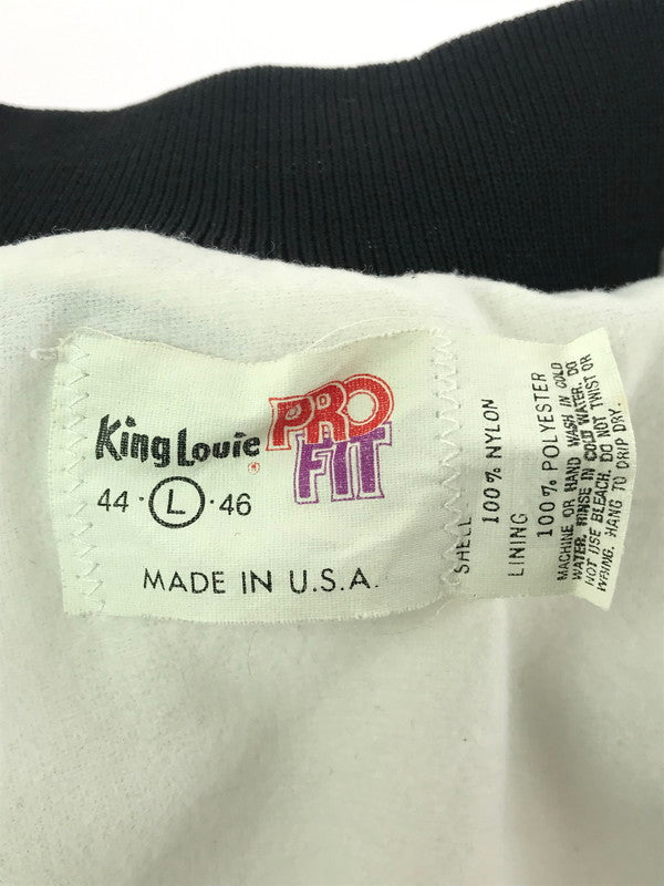 【現状渡し品】【メンズ】 KING LOUIE PRO FIT キング ルイ プロ フィット 80's NYLON STADIUM JACKET 80年代 ナイロン スタジアム ジャケット USA製 ヴィンテージ 146-260917-rt-46-tagh サイズ：L カラー：グレーシルバー 万代Net店
