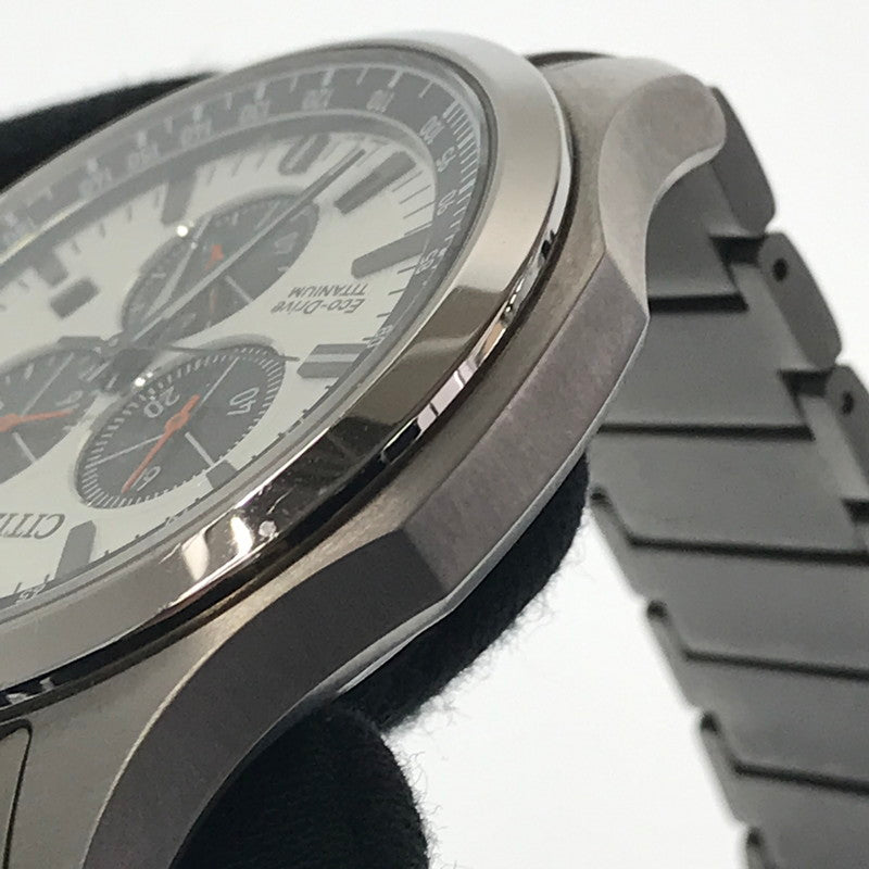 【中古品】【メンズ】 CITIZEN シチズン ECO-DRIVE TITANIUM エコドライブチタニウム H500-003TR02 白文字盤 腕時計 時計 197-260806-su-04-tagh カラー：シルバー 万代Net店