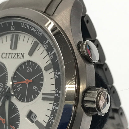 【中古品】【メンズ】 CITIZEN シチズン ECO-DRIVE TITANIUM エコドライブチタニウム H500-003TR02 白文字盤 腕時計 時計 197-260806-su-04-tagh カラー：シルバー 万代Net店