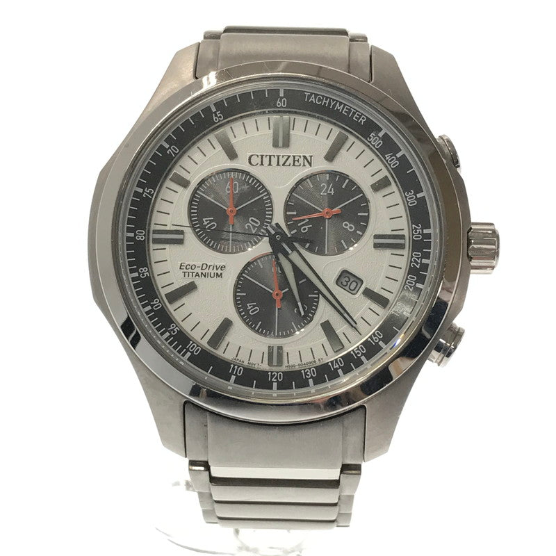 【中古品】【メンズ】 CITIZEN シチズン ECO-DRIVE TITANIUM エコドライブチタニウム H500-003TR02 白文字盤 腕時計 時計 197-260806-su-04-tagh カラー：シルバー 万代Net店