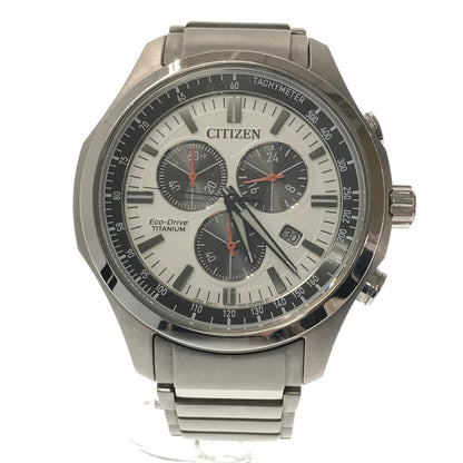 【中古品】【メンズ】 CITIZEN シチズン ECO-DRIVE TITANIUM エコドライブチタニウム H500-003TR02 白文字盤 腕時計 時計 197-260806-su-04-tagh カラー：シルバー 万代Net店