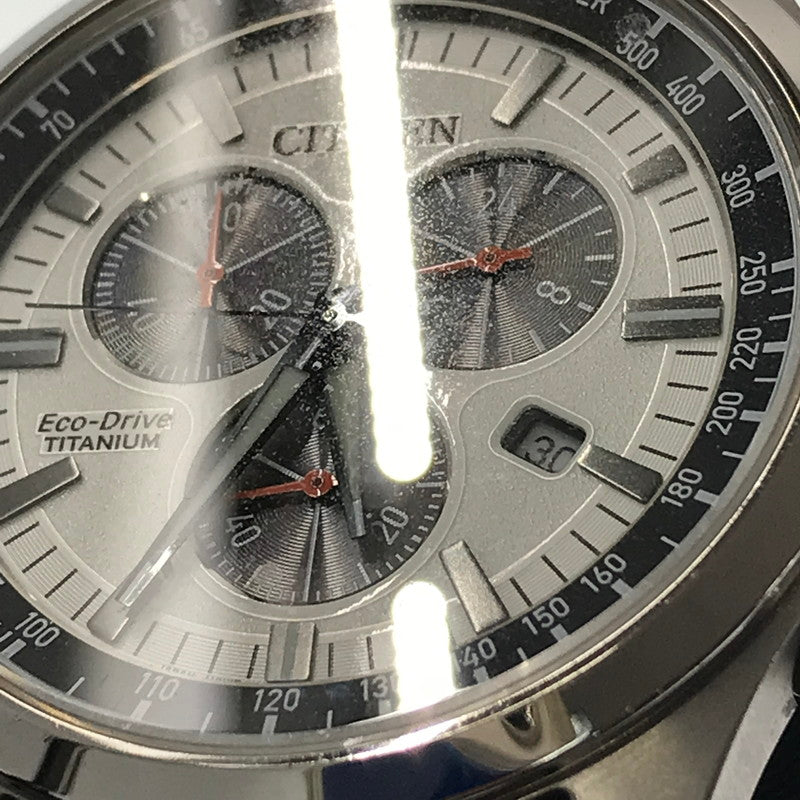 【中古品】【メンズ】 CITIZEN シチズン ECO-DRIVE TITANIUM エコドライブチタニウム H500-003TR02 白文字盤 腕時計 時計 197-260806-su-04-tagh カラー：シルバー 万代Net店