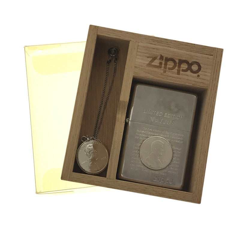 【中古品】【メンズ】 ZIPPO ジッポ LIMITED EDITION NO.1105 LINCOIN PENNY OIL LIGHTER リンカーン ペニー オイル ライター 喫煙具 206-260812-rt-15-tagh カラー：シルバー 万代Net店