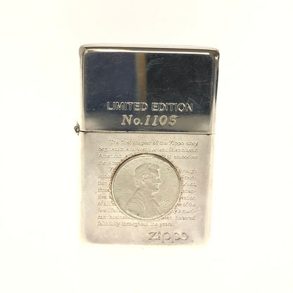 【中古品】【メンズ】 ZIPPO ジッポ LIMITED EDITION NO.1105 LINCOIN PENNY OIL LIGHTER リンカーン ペニー オイル ライター 喫煙具 206-260812-rt-15-tagh カラー：シルバー 万代Net店