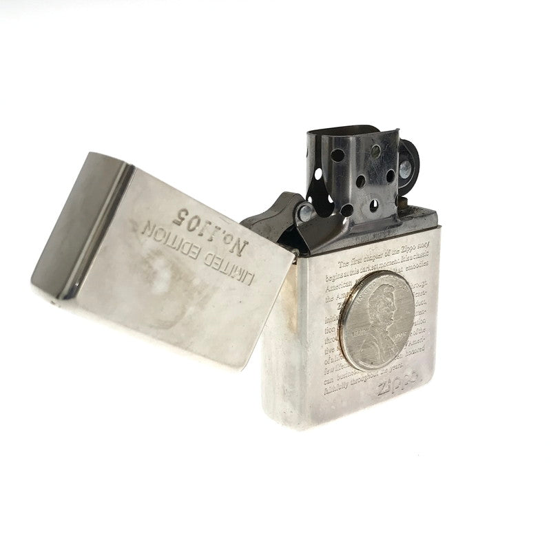 【中古品】【メンズ】 ZIPPO ジッポ LIMITED EDITION NO.1105 LINCOIN PENNY OIL LIGHTER リンカーン ペニー オイル ライター 喫煙具 206-260812-rt-15-tagh カラー：シルバー 万代Net店