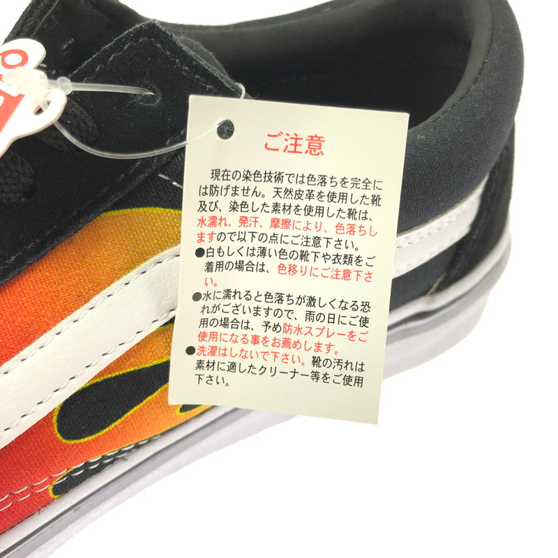 【中古品】【レディース】 VANS バンズ × ELLEGARDEN エルレ ガーデン OLD SKOOL BLACK FLAME オールド スクール ブラック フレーム スニーカー 靴 166-260812-rt-07-tagh サイズ：24.5cm US6H カラー：ブラック 万代Net店
