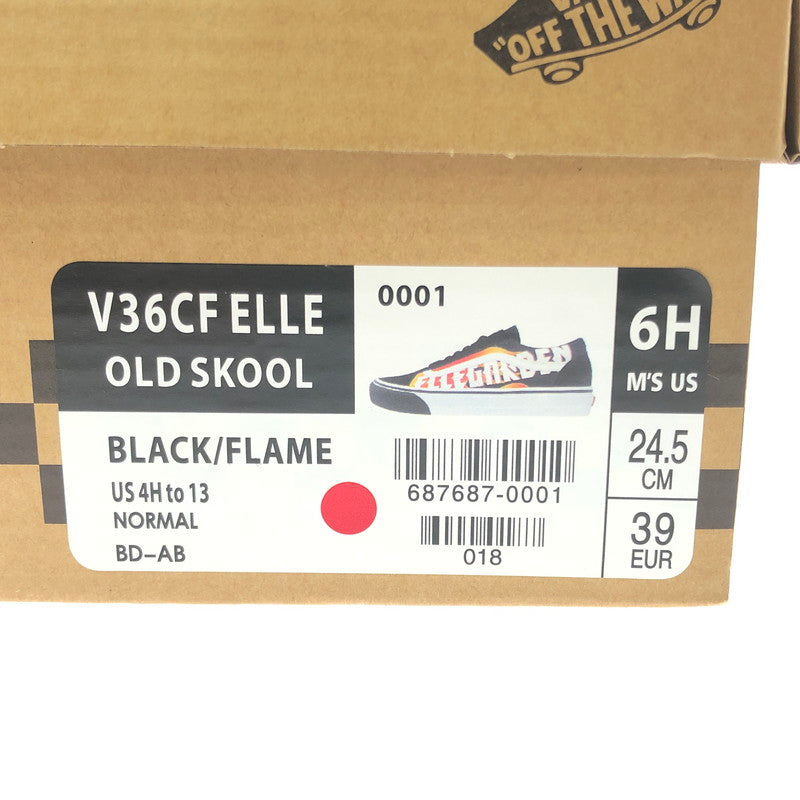 【中古品】【レディース】 VANS バンズ × ELLEGARDEN エルレ ガーデン OLD SKOOL BLACK FLAME オールド スクール ブラック フレーム スニーカー 靴 166-260812-rt-07-tagh サイズ：24.5cm US6H カラー：ブラック 万代Net店