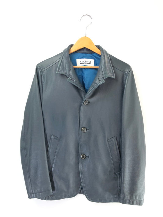 【中古品】【メンズ】 MEN'S BIGI メンズビギ LAMB LEATHER JACKET M0113LJM901 ラム レザー ジャケット アウター 147-260815-rt-08-tagh サイズ：1 カラー：ダークグレー 万代Net店