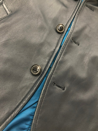 【中古品】【メンズ】 MEN'S BIGI メンズビギ LAMB LEATHER JACKET M0113LJM901 ラム レザー ジャケット アウター 147-260815-rt-08-tagh サイズ：1 カラー：ダークグレー 万代Net店