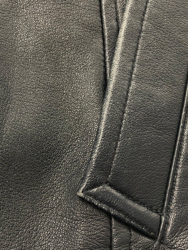 【中古品】【メンズ】 MEN'S BIGI メンズビギ LAMB LEATHER JACKET M0113LJM901 ラム レザー ジャケット アウター 147-260815-rt-08-tagh サイズ：1 カラー：ダークグレー 万代Net店