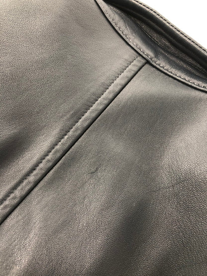 【中古品】【メンズ】 MEN'S BIGI メンズビギ LAMB LEATHER JACKET M0113LJM901 ラム レザー ジャケット アウター 147-260815-rt-08-tagh サイズ：1 カラー：ダークグレー 万代Net店