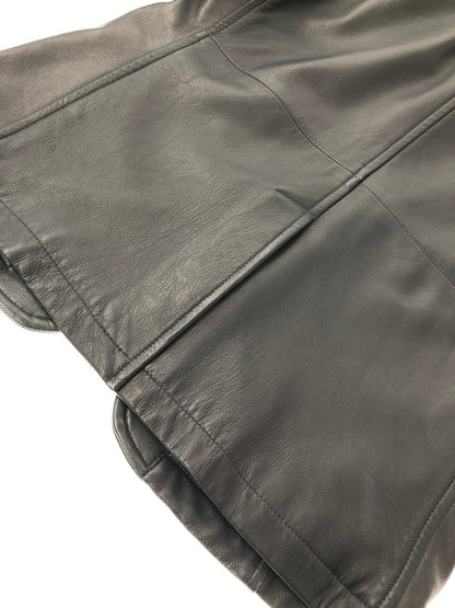 【中古品】【メンズ】 MEN'S BIGI メンズビギ LAMB LEATHER JACKET M0113LJM901 ラム レザー ジャケット アウター 147-260815-rt-08-tagh サイズ：1 カラー：ダークグレー 万代Net店
