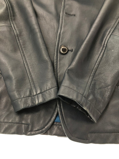 【中古品】【メンズ】 MEN'S BIGI メンズビギ LAMB LEATHER JACKET M0113LJM901 ラム レザー ジャケット アウター 147-260815-rt-08-tagh サイズ：1 カラー：ダークグレー 万代Net店