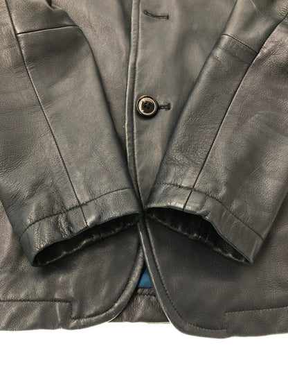 【中古品】【メンズ】 MEN'S BIGI メンズビギ LAMB LEATHER JACKET M0113LJM901 ラム レザー ジャケット アウター 147-260815-rt-08-tagh サイズ：1 カラー：ダークグレー 万代Net店