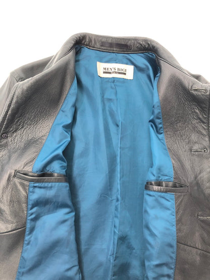 【中古品】【メンズ】 MEN'S BIGI メンズビギ LAMB LEATHER JACKET M0113LJM901 ラム レザー ジャケット アウター 147-260815-rt-08-tagh サイズ：1 カラー：ダークグレー 万代Net店