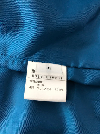 【中古品】【メンズ】 MEN'S BIGI メンズビギ LAMB LEATHER JACKET M0113LJM901 ラム レザー ジャケット アウター 147-260815-rt-08-tagh サイズ：1 カラー：ダークグレー 万代Net店