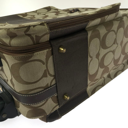 【中古品】【メンズ】 COACH コーチ SIGNATURE CARRY-ON CASE F77020 シグネチャー キャリーケース 183-260813-rt-10-tagh カラー：ブラウン 万代Net店
