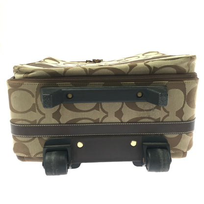 【中古品】【メンズ】 COACH コーチ SIGNATURE CARRY-ON CASE F77020 シグネチャー キャリーケース 183-260813-rt-10-tagh カラー：ブラウン 万代Net店