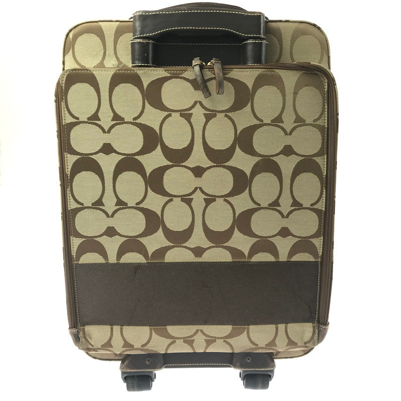 【中古品】【メンズ】 COACH コーチ SIGNATURE CARRY-ON CASE F77020 シグネチャー キャリーケース 183-260813-rt-10-tagh カラー：ブラウン 万代Net店