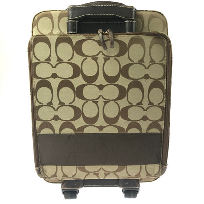 【中古品】【メンズ】 COACH コーチ SIGNATURE CARRY-ON CASE F77020 シグネチャー キャリーケース 183-260813-rt-10-tagh カラー：ブラウン 万代Net店