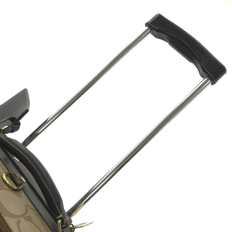 【中古品】【メンズ】 COACH コーチ SIGNATURE CARRY-ON CASE F77020 シグネチャー キャリーケース 183-260813-rt-10-tagh カラー：ブラウン 万代Net店
