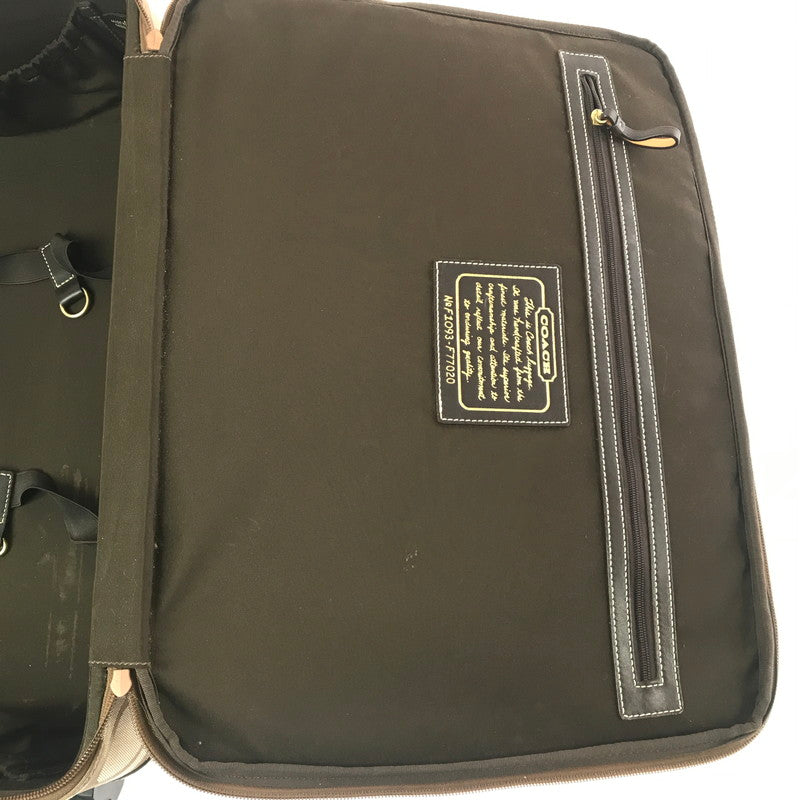 【中古品】【メンズ】 COACH コーチ SIGNATURE CARRY-ON CASE F77020 シグネチャー キャリーケース 183-260813-rt-10-tagh カラー：ブラウン 万代Net店