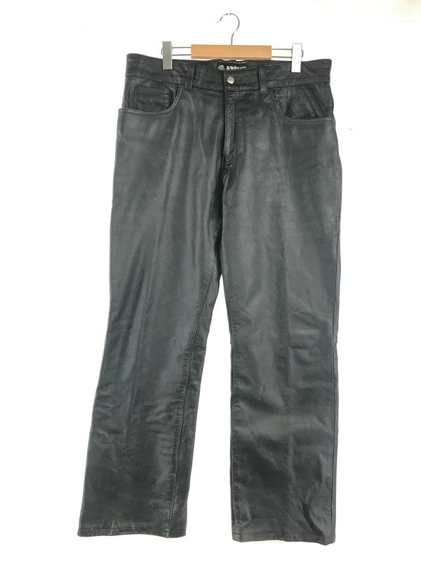 【中古品】【メンズ】 ＠-WISE エーワイズ BUFFALO LEATHER PANTS BLACK バッファロー レザー パンツ ボトムス 156-260808-rt-16-tagh サイズ：34 カラー：ブラック 万代Net店
