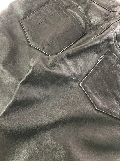 【中古品】【メンズ】 ＠-WISE エーワイズ BUFFALO LEATHER PANTS BLACK バッファロー レザー パンツ ボトムス 156-260808-rt-16-tagh サイズ：34 カラー：ブラック 万代Net店