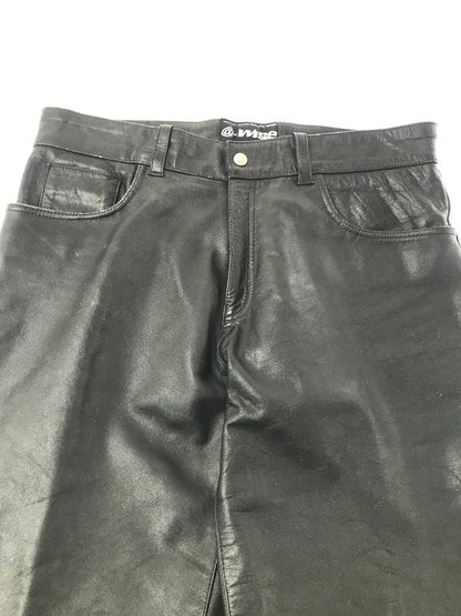 【中古品】【メンズ】 ＠-WISE エーワイズ BUFFALO LEATHER PANTS BLACK バッファロー レザー パンツ ボトムス 156-260808-rt-16-tagh サイズ：34 カラー：ブラック 万代Net店