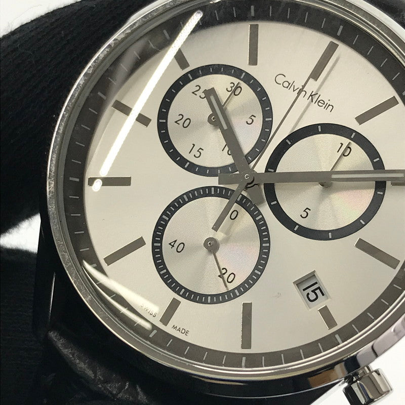 【中古品】【メンズ】 CALVIN KLEIN カルバンクライン FORMALITY CHRONOGRAPH WATCH フォーマリティ クロノグラフ ウォッチ K4M271 時計 198-260806-su-05-tagh カラー：ブラック 万代Net店