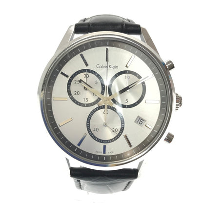 【中古品】【メンズ】 CALVIN KLEIN カルバンクライン FORMALITY CHRONOGRAPH WATCH フォーマリティ クロノグラフ ウォッチ K4M271 時計 198-260806-su-05-tagh カラー：ブラック 万代Net店