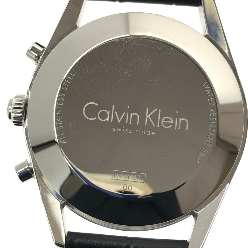 【中古品】【メンズ】 CALVIN KLEIN カルバンクライン FORMALITY CHRONOGRAPH WATCH フォーマリティ クロノグラフ ウォッチ K4M271 時計 198-260806-su-05-tagh カラー：ブラック 万代Net店