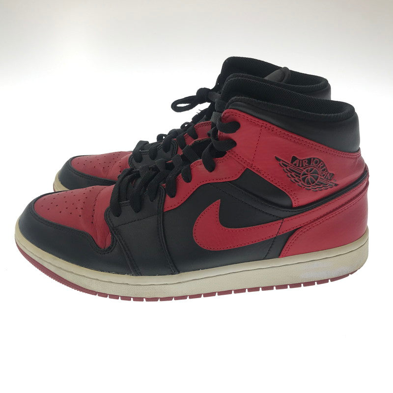 【中古品】【メンズ】 NIKE ナイキ AIR JORDAN 1 MID BRED RED 554724-074 エア ジョーダン ワン ミッド ブレッド スニーカー 靴 160-260805-rt-22-tagh サイズ：28cm US10 カラー：BLACK/GYM RED-WHITE 万代Net店
